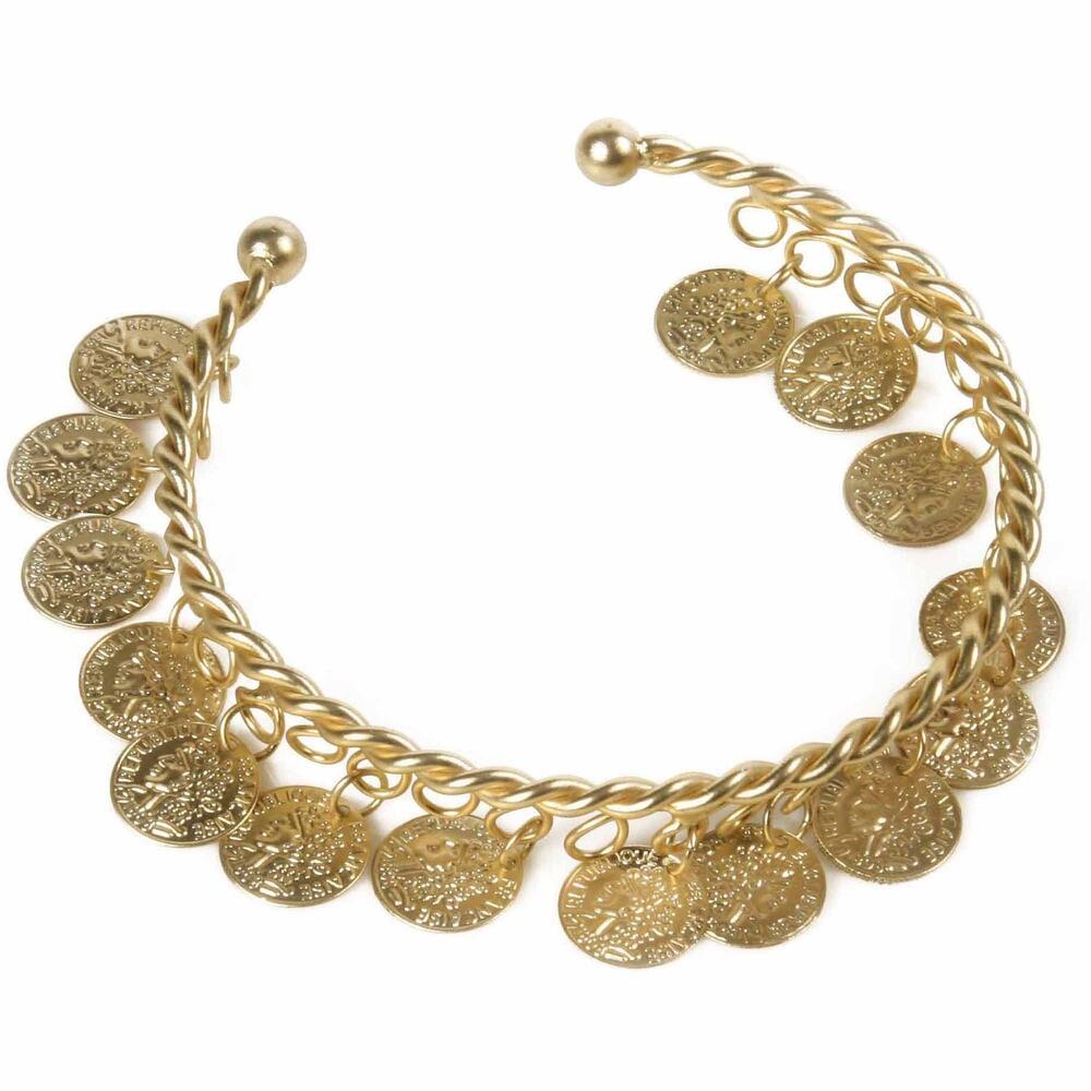 Gods & Goddesses Grecian Coin Bracelet Gold Adult Halloween Costume Accessory
